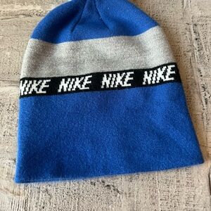 Nike Blue and Gray Knit Hat